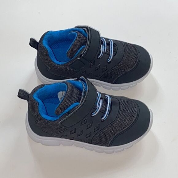 Koala Kids Boy Gray & Blue Shoes Size 7 - Picture 3 of 11